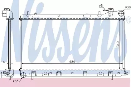 67704A NISSENS Радиатор, охлаждение двигателя