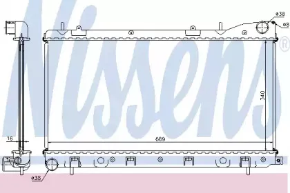 67706A NISSENS Радиатор, охлаждение двигателя