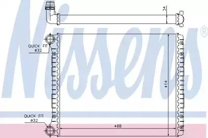 60426 NISSENS Радиатор, охлаждение двигателя