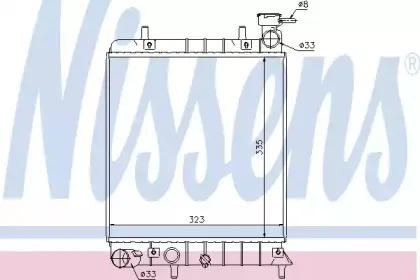 67022 NISSENS Радиатор, охлаждение двигателя