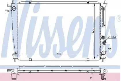 670381 NISSENS Радиатор, охлаждение двигателя