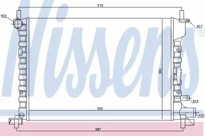 62053 NISSENS Радиатор, охлаждение двигателя