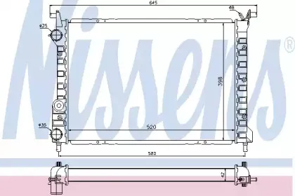 61804 NISSENS Радиатор, охлаждение двигателя