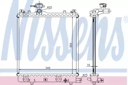 64175A NISSENS Радиатор, охлаждение двигателя