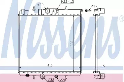63691 NISSENS Радиатор, охлаждение двигателя