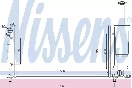 61886 NISSENS Радиатор, охлаждение двигателя