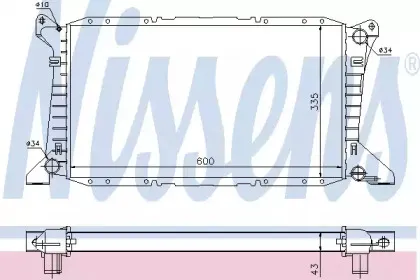 62049 NISSENS Радиатор, охлаждение двигателя