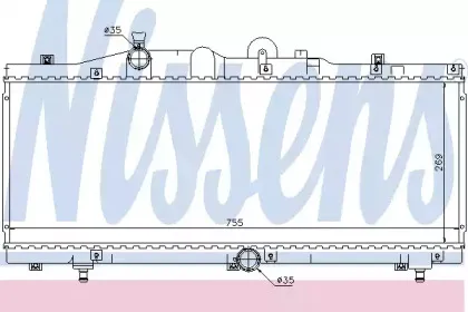 61671 NISSENS Радиатор, охлаждение двигателя