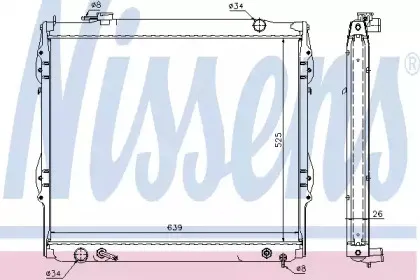 646231 NISSENS Радиатор, охлаждение двигателя