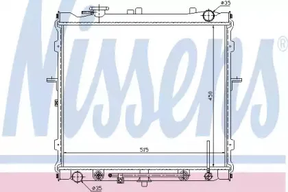 66643 NISSENS Радиатор, охлаждение двигателя