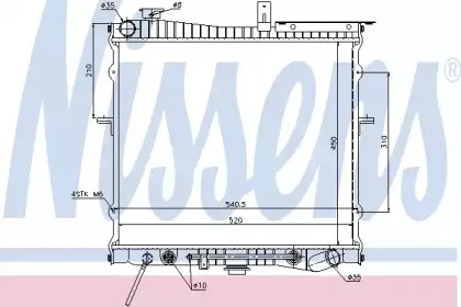66644 NISSENS Радиатор, охлаждение двигателя