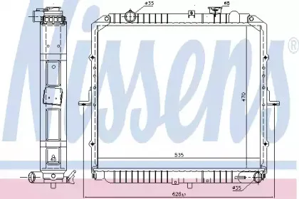66622 NISSENS Радиатор, охлаждение двигателя