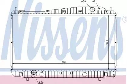 61638 NISSENS Радиатор, охлаждение двигателя