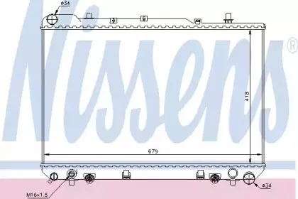 61641 NISSENS Радиатор, охлаждение двигателя