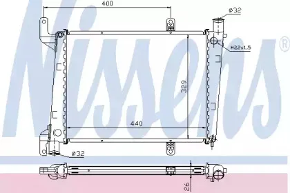 65561A NISSENS Радиатор, охлаждение двигателя
