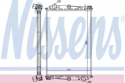 614270 NISSENS Радиатор, охлаждение двигателя