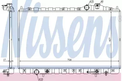 67491 NISSENS Радиатор, охлаждение двигателя