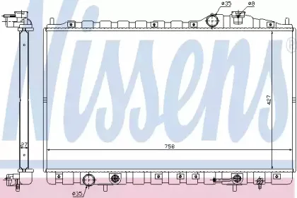 67492 NISSENS Радиатор, охлаждение двигателя