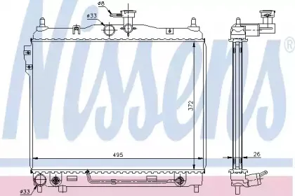 67487 NISSENS Радиатор, охлаждение двигателя