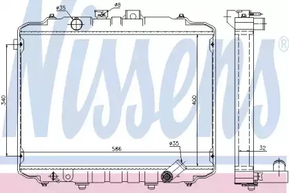 67490 NISSENS Радиатор, охлаждение двигателя