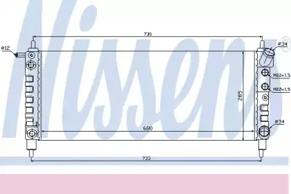 63298 NISSENS Радиатор, охлаждение двигателя