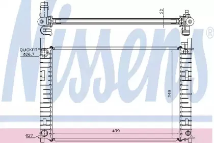 62027A NISSENS Радиатор, охлаждение двигателя