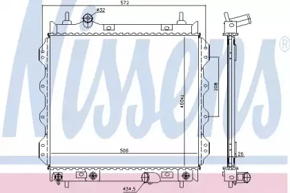 61002 NISSENS Радиатор, охлаждение двигателя