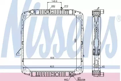 62565 NISSENS Радиатор, охлаждение двигателя