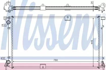 63818A NISSENS Радиатор, охлаждение двигателя
