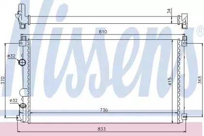 63819 NISSENS Радиатор, охлаждение двигателя