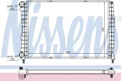 60060 NISSENS Радиатор, охлаждение двигателя