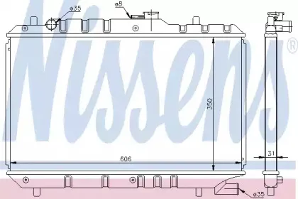 64168 NISSENS Радиатор, охлаждение двигателя