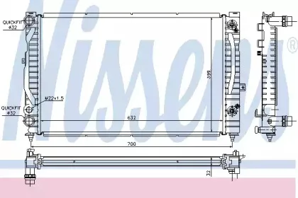 60229A NISSENS Радиатор, охлаждение двигателя
