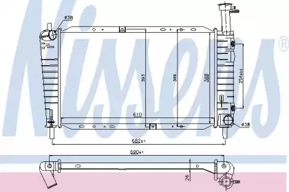 62065 NISSENS Радиатор, охлаждение двигателя