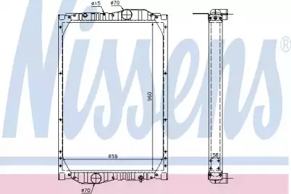 69604A NISSENS Радиатор, охлаждение двигателя