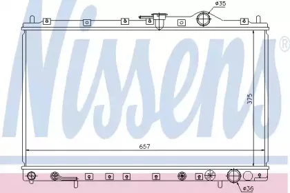 62887 NISSENS Радиатор, охлаждение двигателя