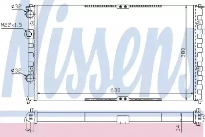 65290 NISSENS Радиатор, охлаждение двигателя