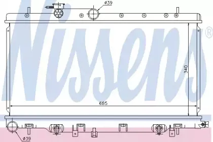 67711 NISSENS Радиатор, охлаждение двигателя