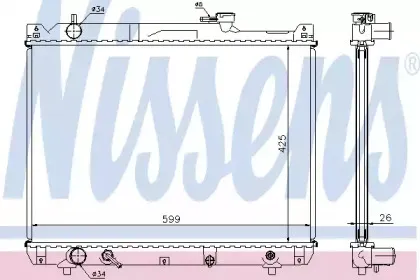 64194A NISSENS Радиатор, охлаждение двигателя