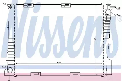 67284 NISSENS Радиатор, охлаждение двигателя