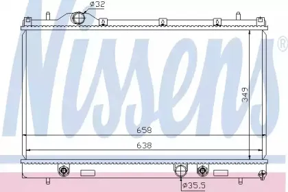 69209 NISSENS Радиатор, охлаждение двигателя