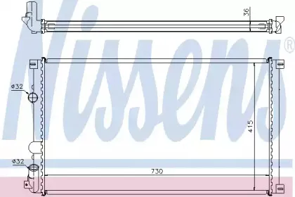 63761 NISSENS Радиатор, охлаждение двигателя