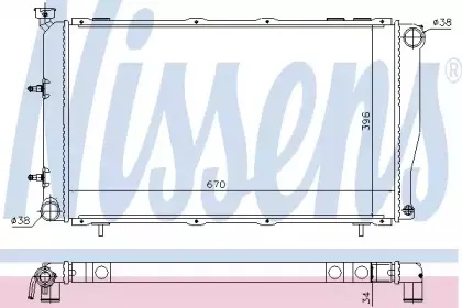 64113 NISSENS Радиатор, охлаждение двигателя