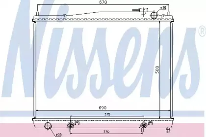 68715 NISSENS Радиатор, охлаждение двигателя