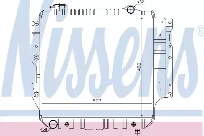 61015 NISSENS Радиатор, охлаждение двигателя