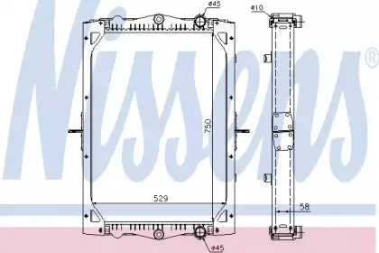 61444A NISSENS Радиатор, охлаждение двигателя