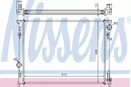 61014A NISSENS Радиатор, охлаждение двигателя