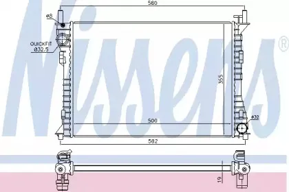 69224 NISSENS Радиатор, охлаждение двигателя