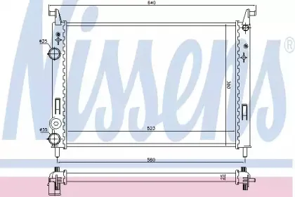 61682 NISSENS Радиатор, охлаждение двигателя