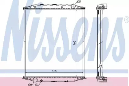 672200 NISSENS Радиатор, охлаждение двигателя